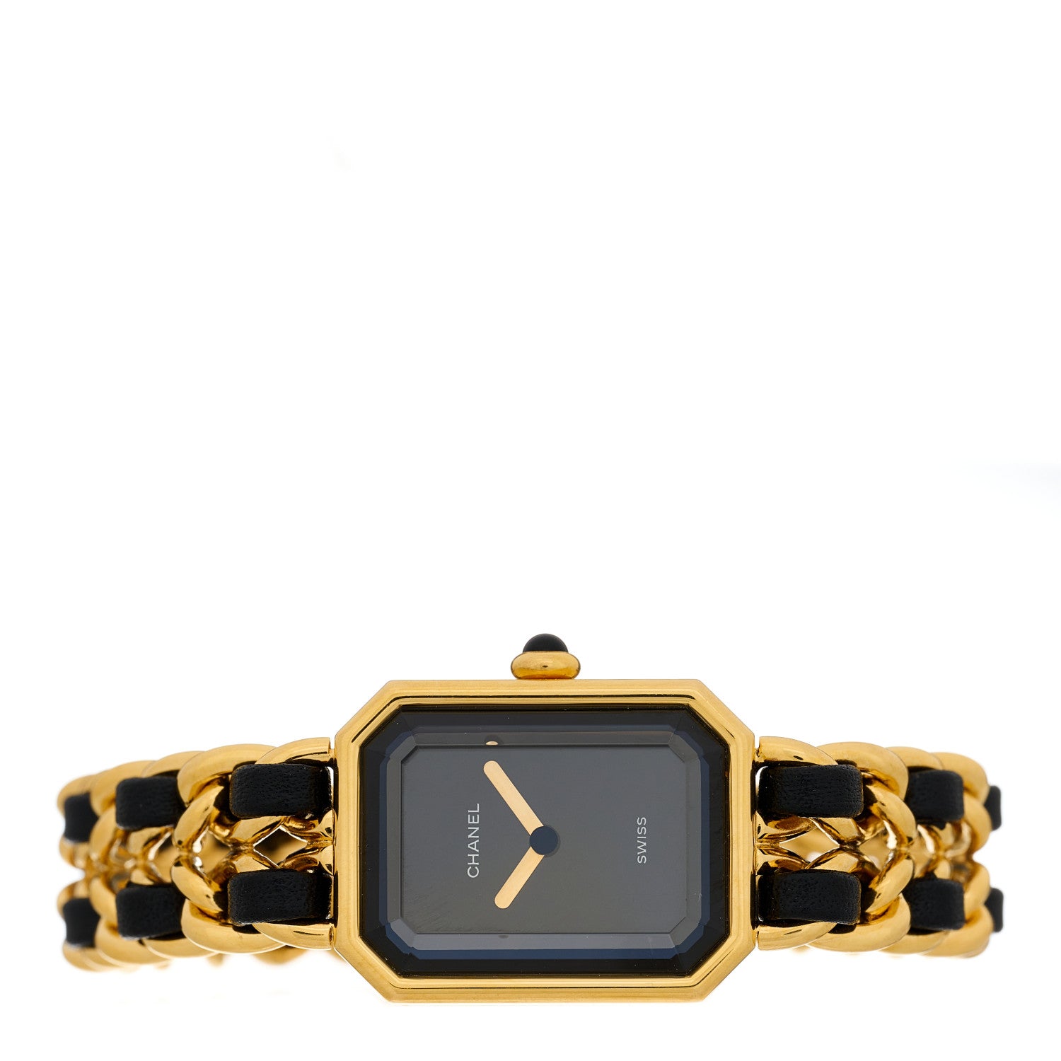 Chanel Stainless Steel Lambskin 20mm Chain Premiere Quartz Watch Gold L 2 of 4