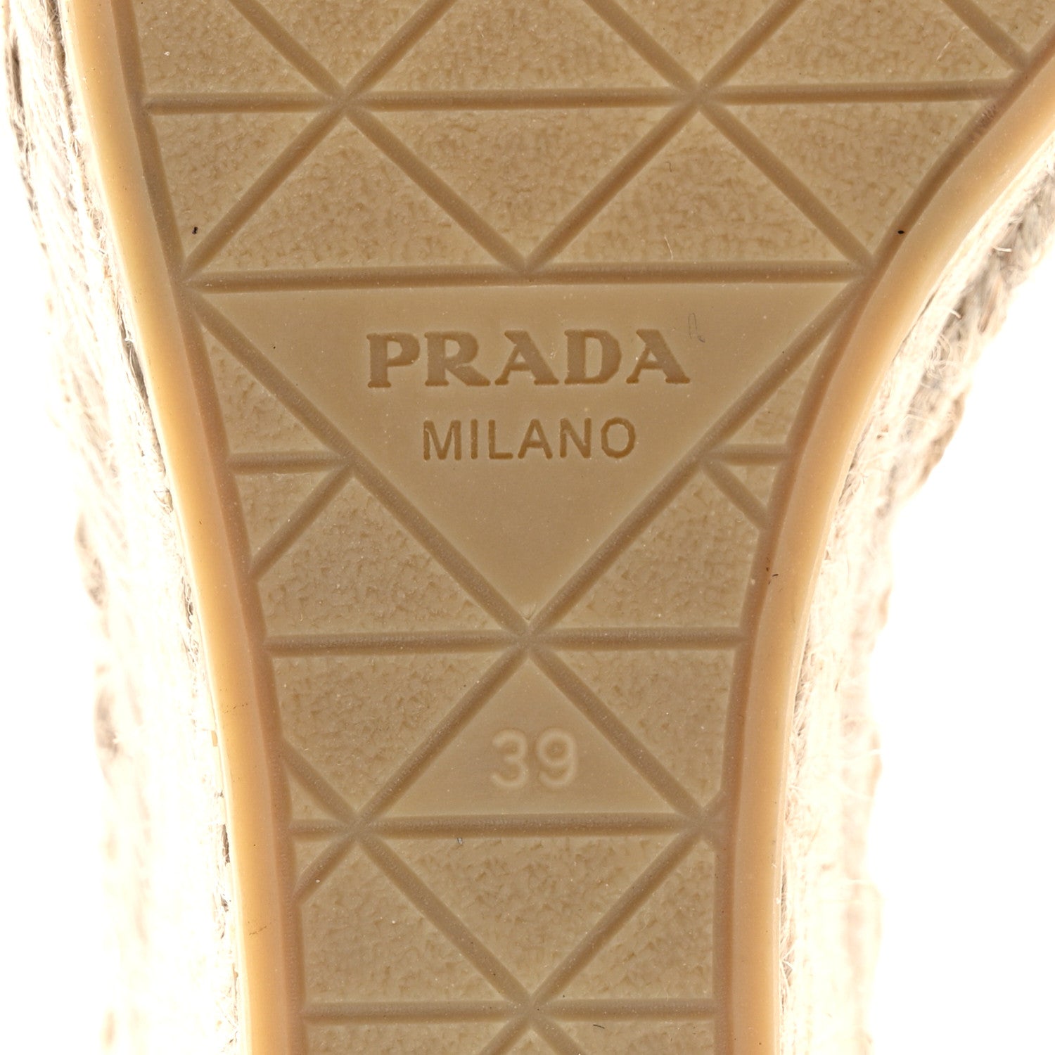Prada Nappa Quilted Espadrille 90mm Wedge Sandals 39 Caramel 6 of 10