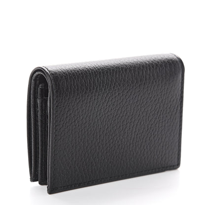 Gucci Pebbled Calfskin GG Marmont Card Case Black 2 of 5