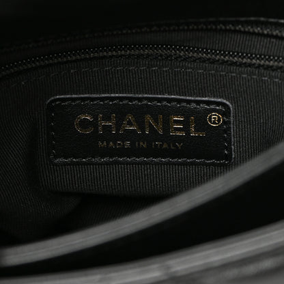 Chanel Lambskin Quilted Small Chain Top Handle Flap Black 6 of 11