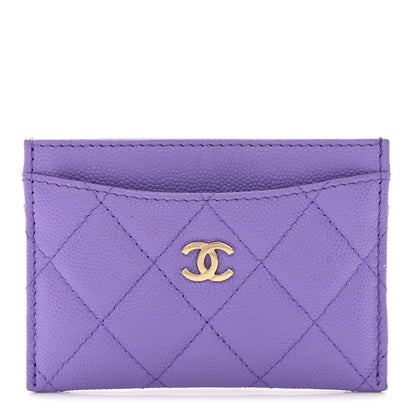 Chanel Caviar Quilted Wallet Purple 1 of 9