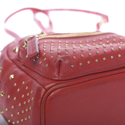 MCM Calfskin Stud X-Mini Stark Bebe Boo Backpack Red 13 of 15