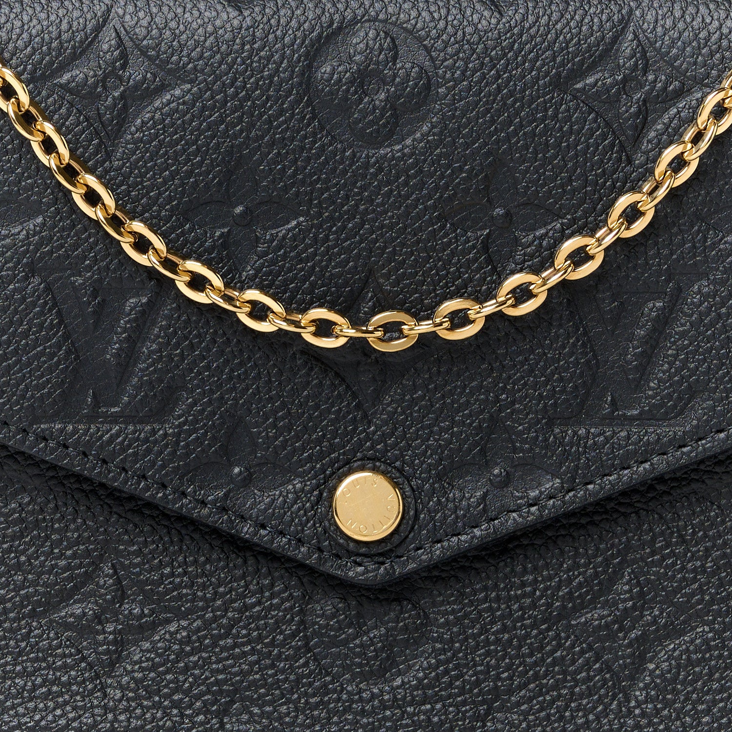 Louis Vuitton Empreinte Pochette Felicie Chain Wallet Black 12 of 14
