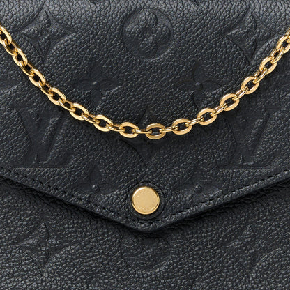 Louis Vuitton Empreinte Pochette Felicie Chain Wallet Black 12 of 14