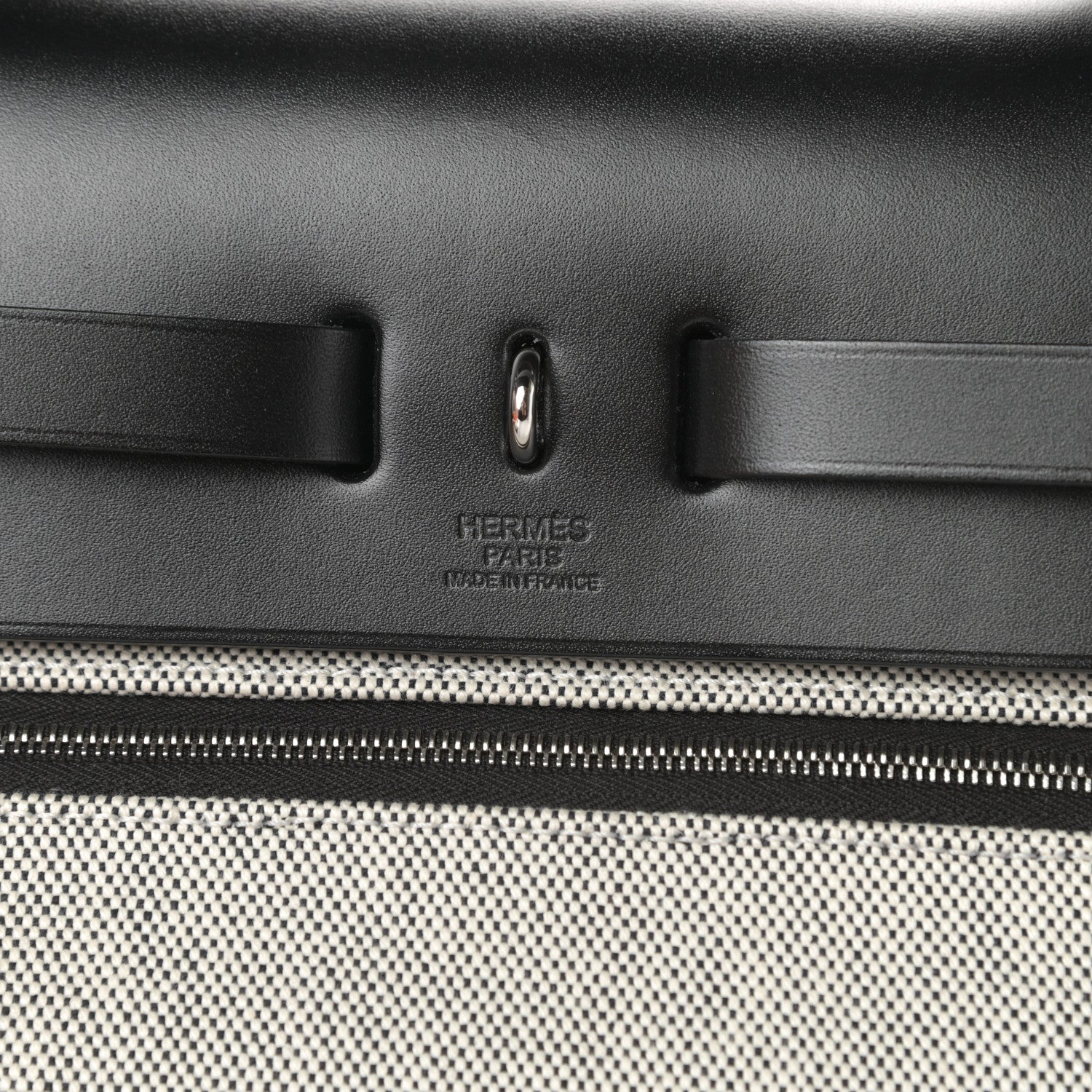 Hermes Toile H Berline Vache Hunter Herbag Zip PM 31 Black Ecru 7 of 12