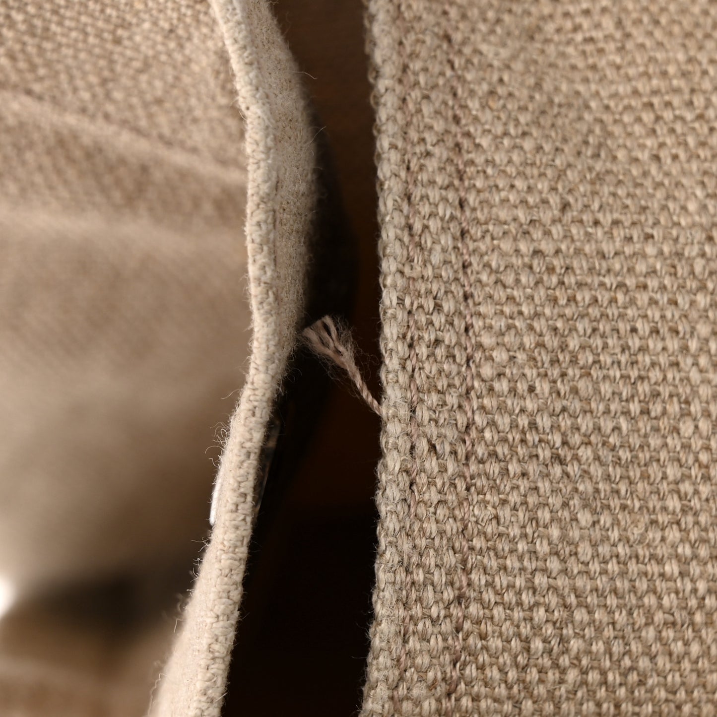 Linen Calfskin Small Rive Gauche Tote Greggio Natural