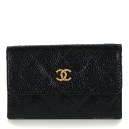 Chanel Caviar Quilted Flap Card Holder Black 1 of 8