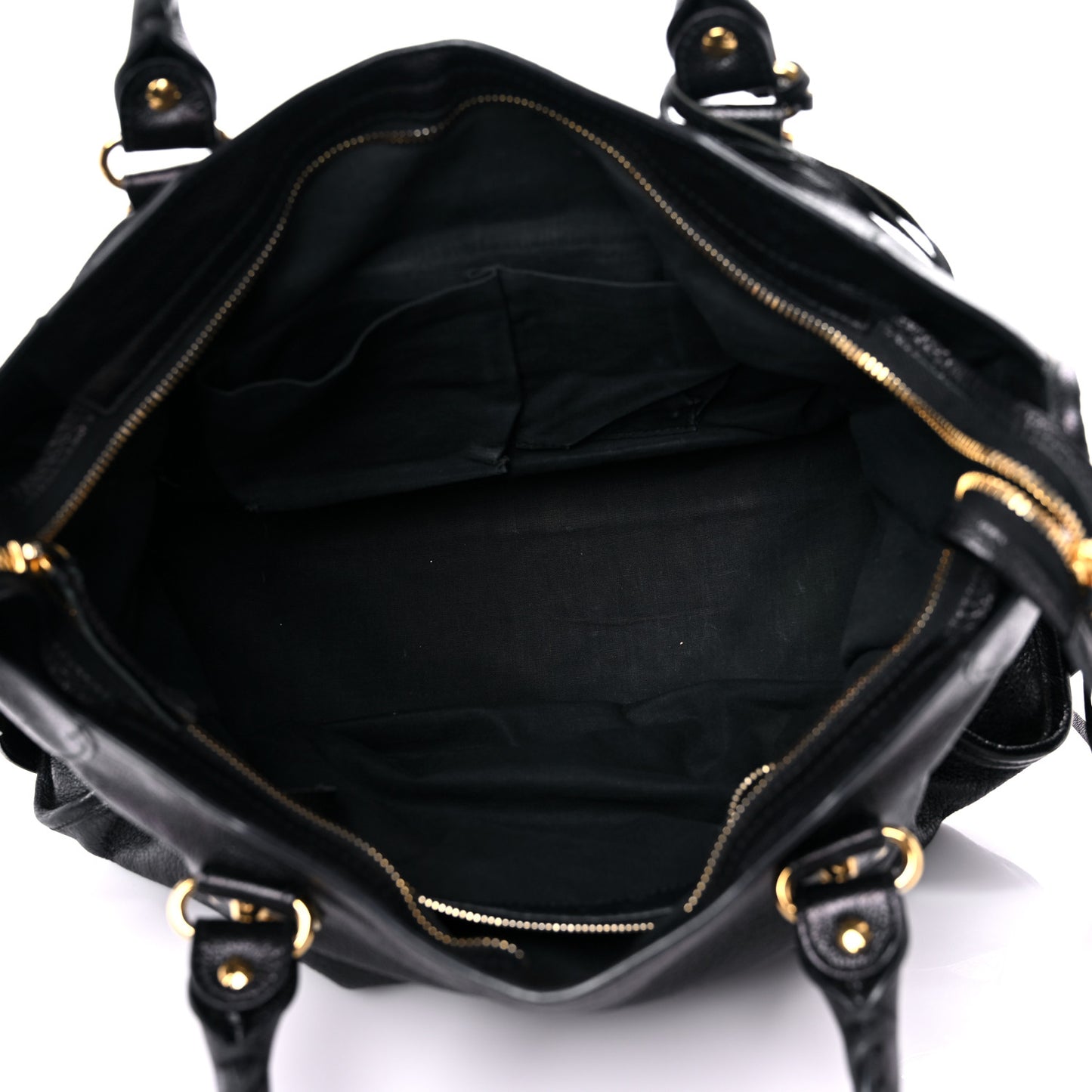 Chevre Gold Metallic Edge Hardware City Black