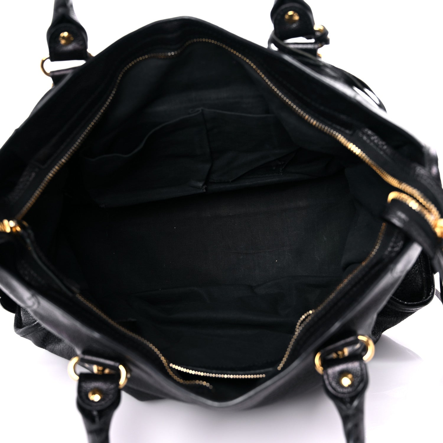Balenciaga Chevre Gold Metallic Edge Hardware City Black 4 of 28