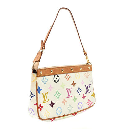 Louis Vuitton Monogram Multicolor Pochette Accessories White 3 of 8