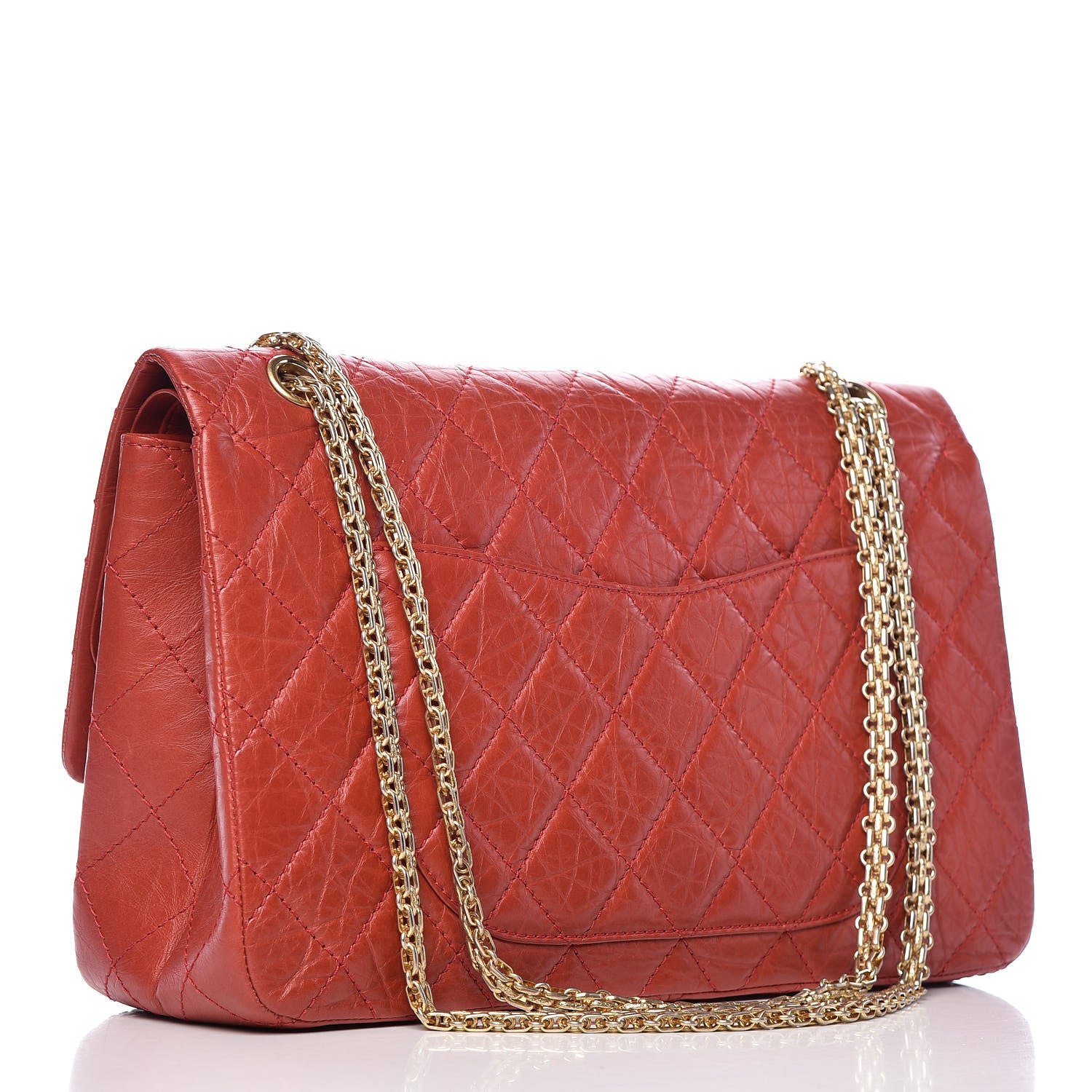 Chanel Aged Calfskin Quilted 2.55 Reissue 227 Flap Red 4 of 12