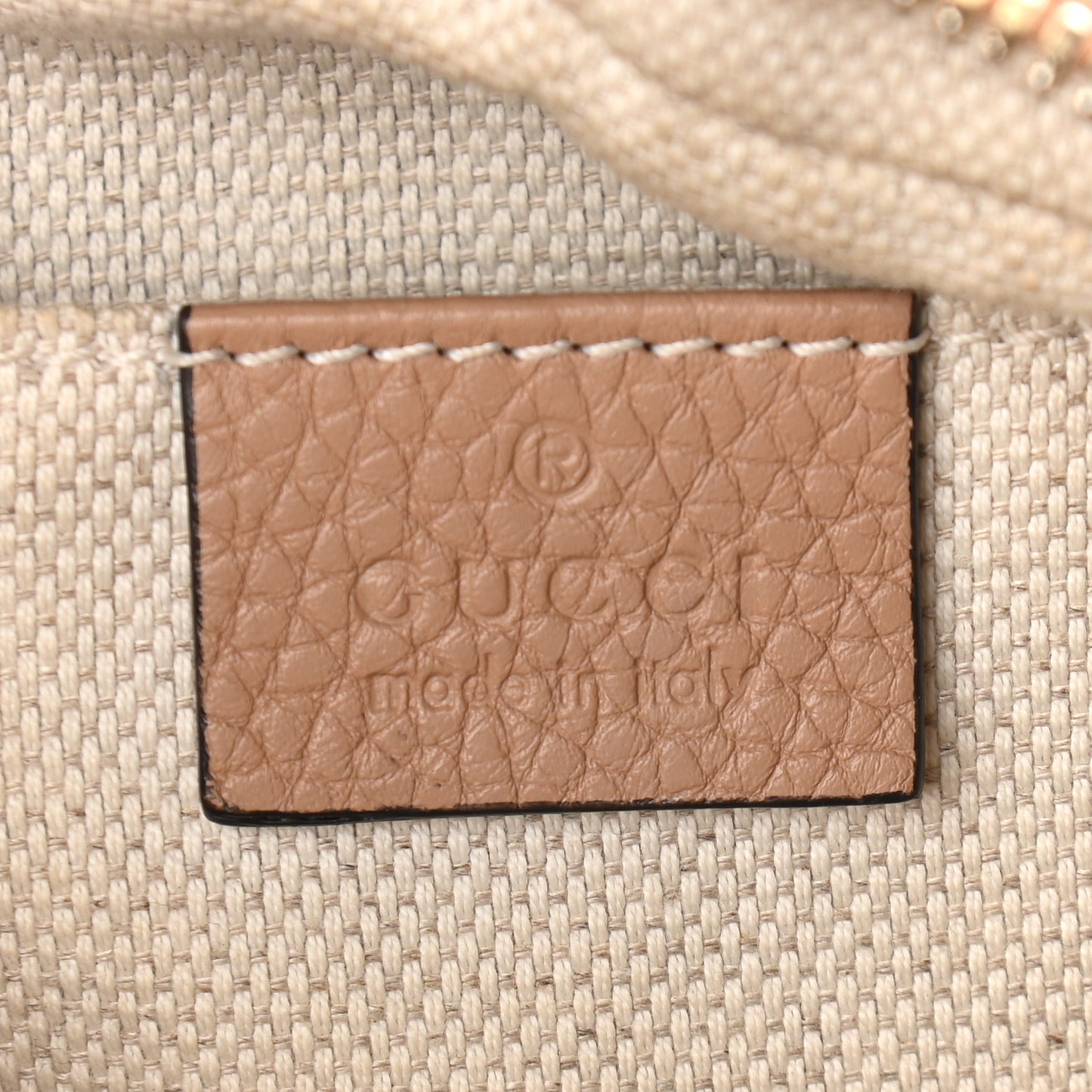 Pebbled Calfskin Small Soho Disco Bag Camelia