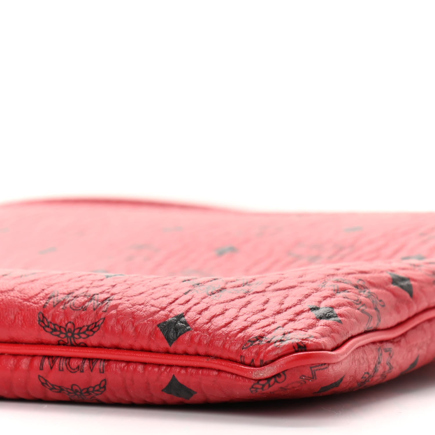 MCM Visetos Medium Crossbody Pouch Ruby Red 10 of 11