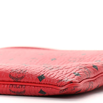 MCM Visetos Medium Crossbody Pouch Ruby Red 10 of 11