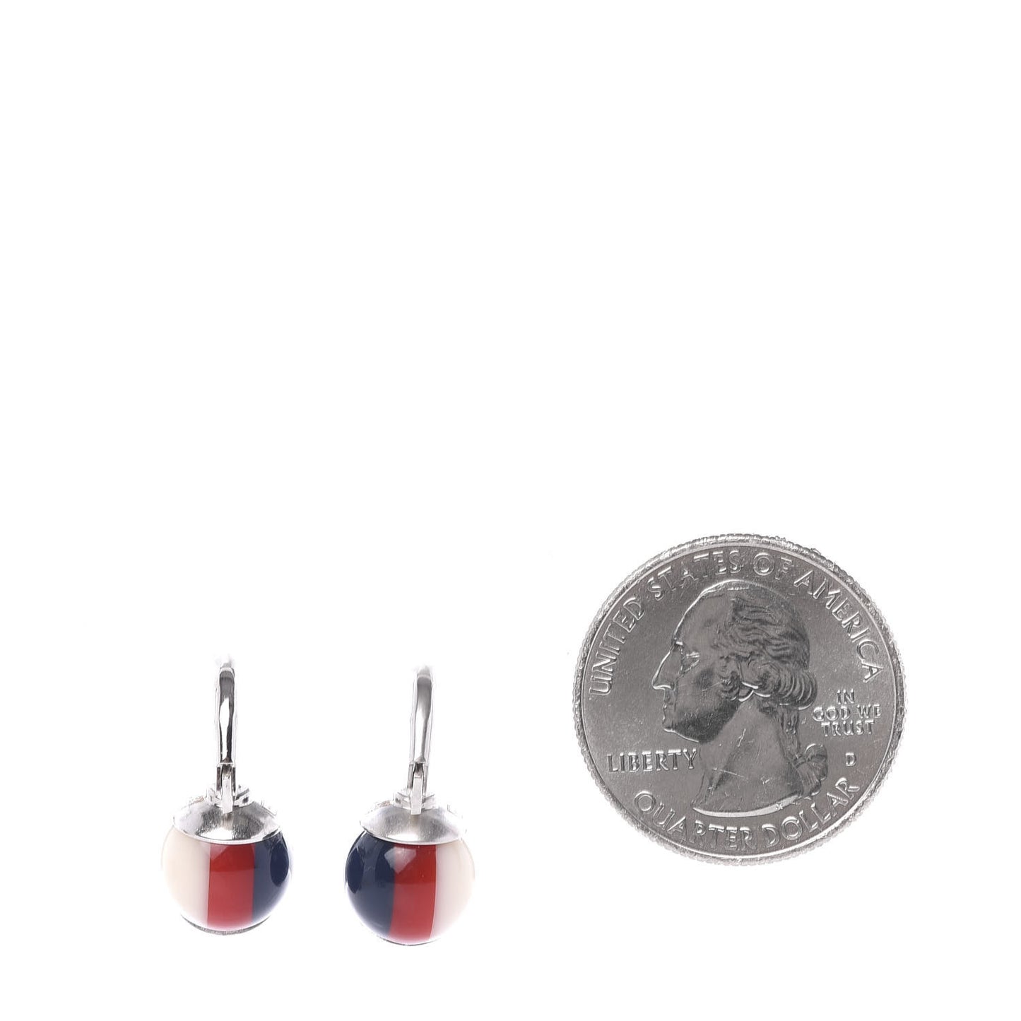 Resin Web Drop Earrings Blue Red