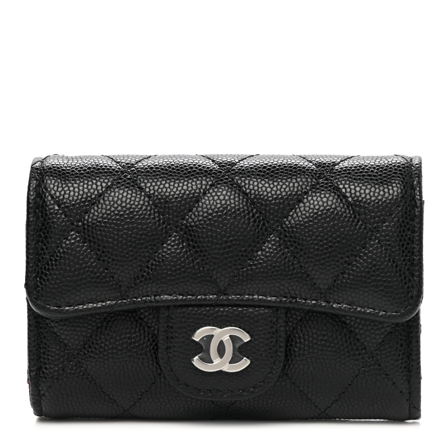 Chanel Caviar Quilted Classic 4 Key Holder Wallet Black 1 of 9