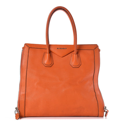 Givenchy Grained Goatskin Antigona Zippered Tote Orange 1 of 44