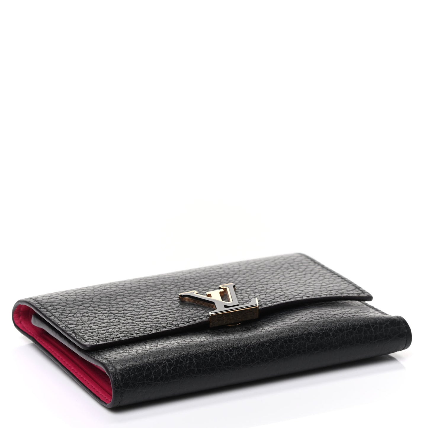 Taurillon Capucines Compact Wallet Black