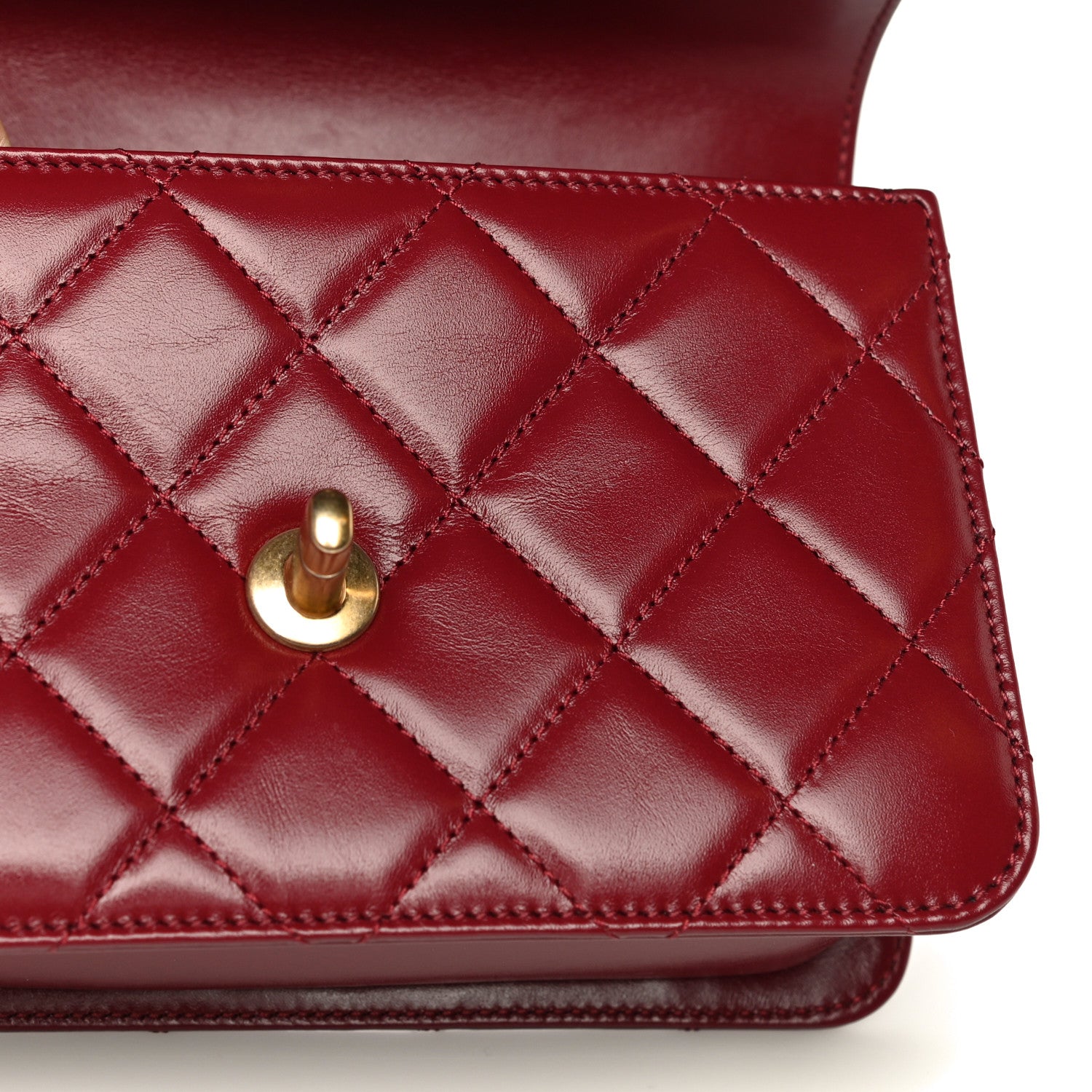 Chanel Calfskin Quilted Mini Perfect Fit Flap Burgundy 13 of 15