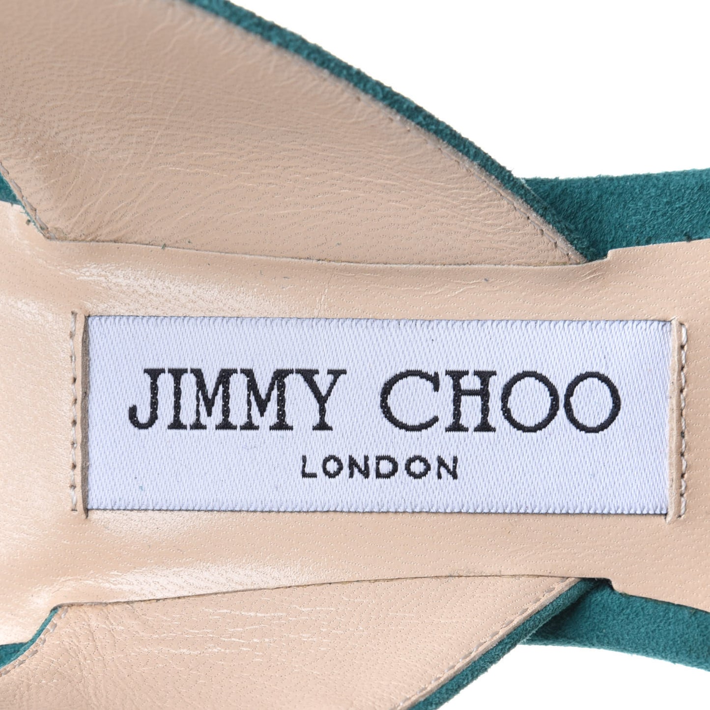 Suede Peep Toe Sandals 39.5 Emerald