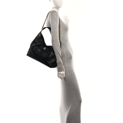 Chanel Calfskin Quilted Maxi Hobo Black 2 of 10