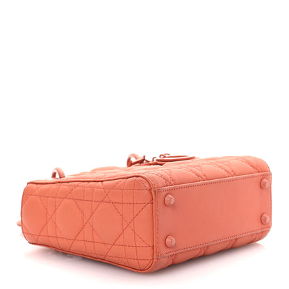 Christian Dior Ultra Matte Calfskin Cannage Mini Lady Dior Indian Red 4 of 20