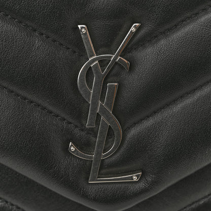 Saint Laurent Calfskin Y Quilted Monogram Small Loulou Chain Satchel Black 11 of 12