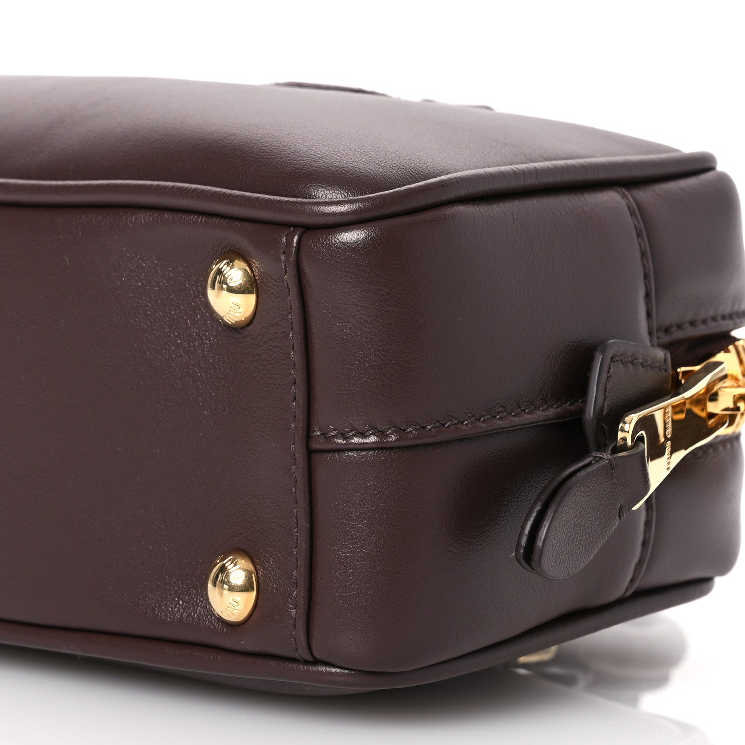 Miu Miu Calfskin Regular Arcadie Top Handle Bag Radica 10 of 12