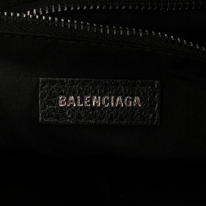 Balenciaga Shiny Grained Goatskin Black Metallic Edge City Black 7 of 11
