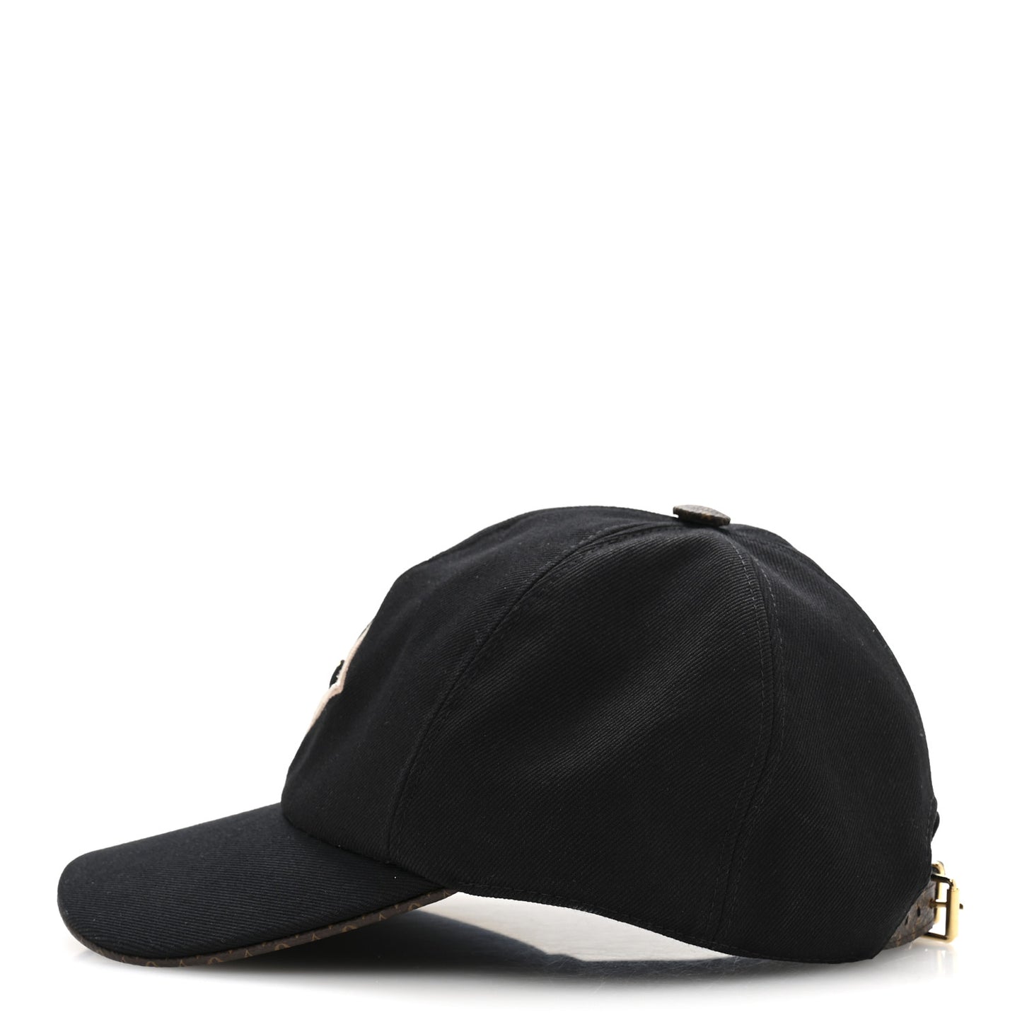 Monogram Cotton Jacquard Embroidered LV Day L Cap Black
