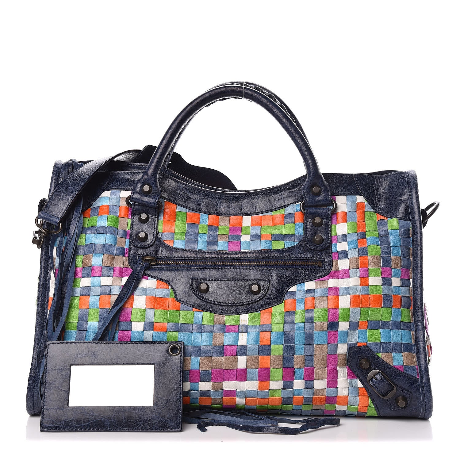 Balenciaga Agneau Lattice Woven Classic Hardware City Multicolor 1 of 18