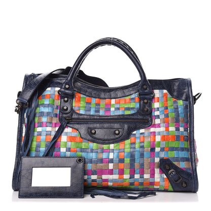 Balenciaga Agneau Lattice Woven Classic Hardware City Multicolor 1 of 18