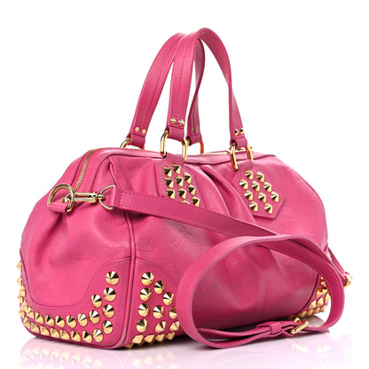Louis Vuitton Calfskin Embossed Courtney MM Fuchsia 3 of 30