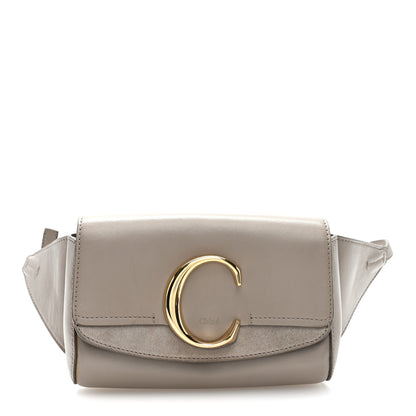 Chloe Calfskin Suede C Belt Bag Motty Grey 1 of 9