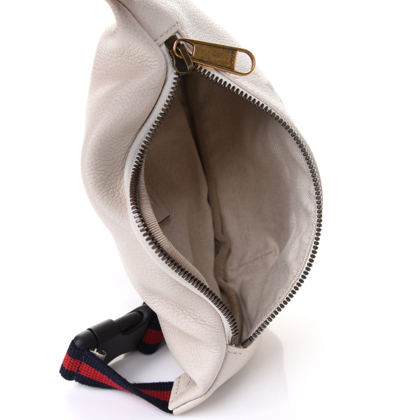 Grained Calfskin Small Logo Belt Bag White