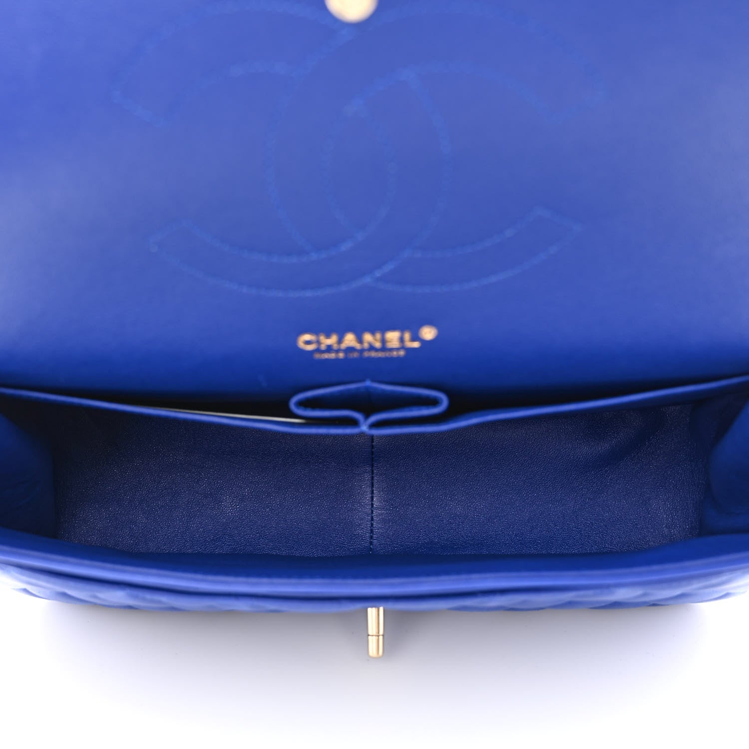 Chanel Lambskin Quilted Jumbo Double Flap Blue 5 of 10