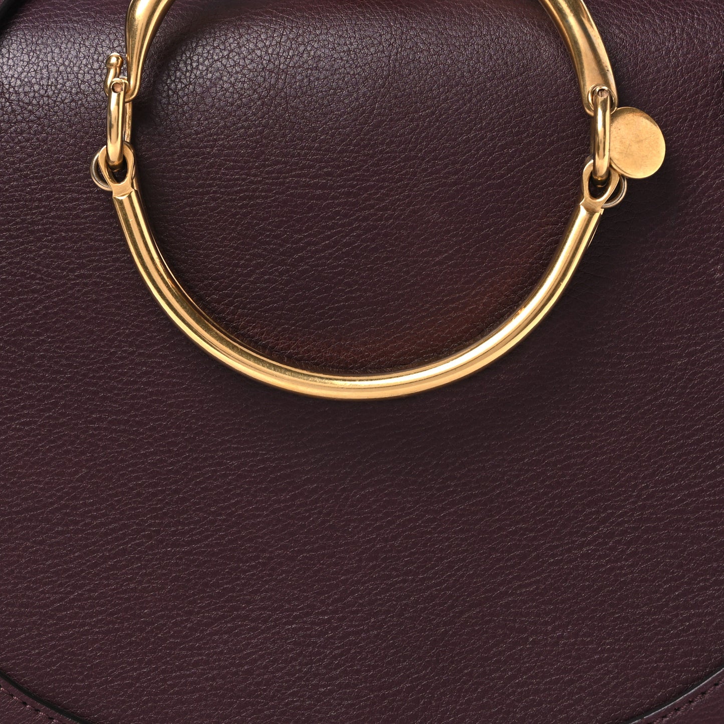 Calfskin Suede Medium Nile Bracelet Bag Sienna Red