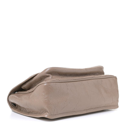 Saint Laurent Crinkled Calfskin Matelasse Monogram Medium Niki Chain Satchel Light Taupe 3 of 4
