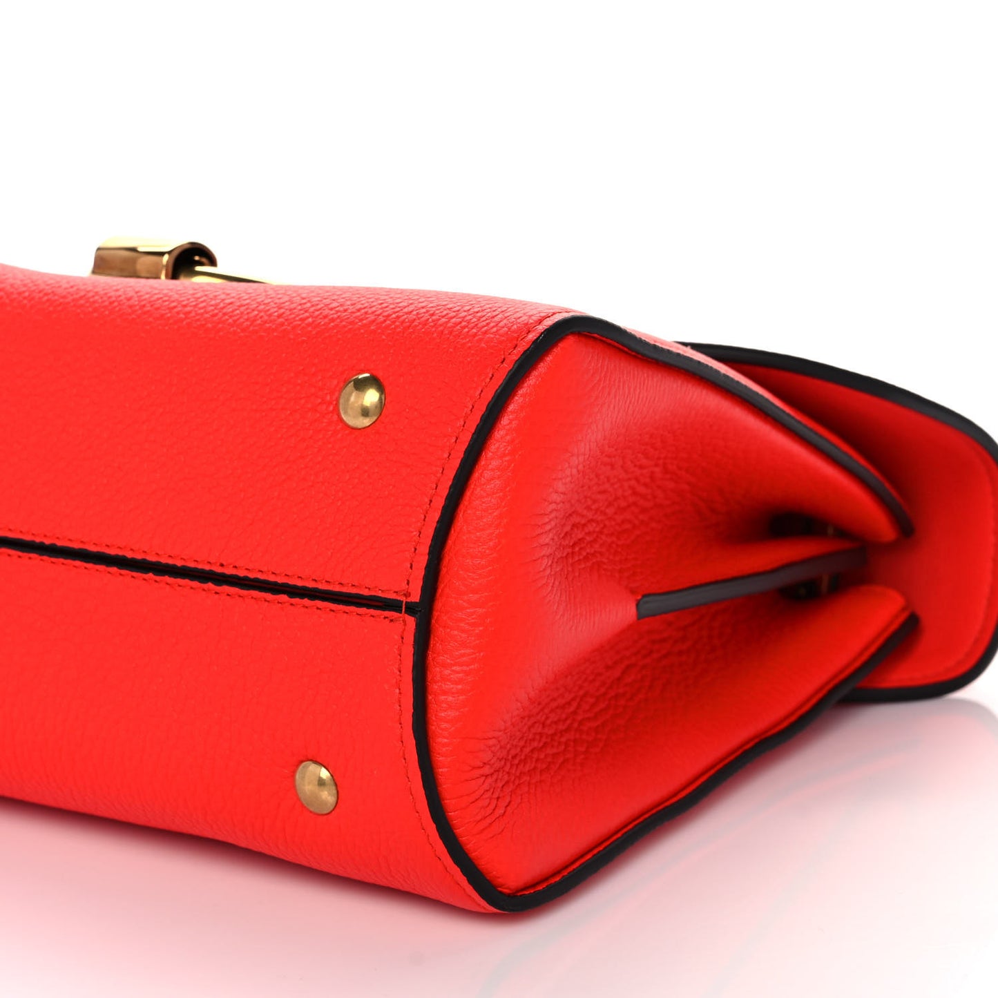 Calfskin Small Margot Top Handle Satchel Red
