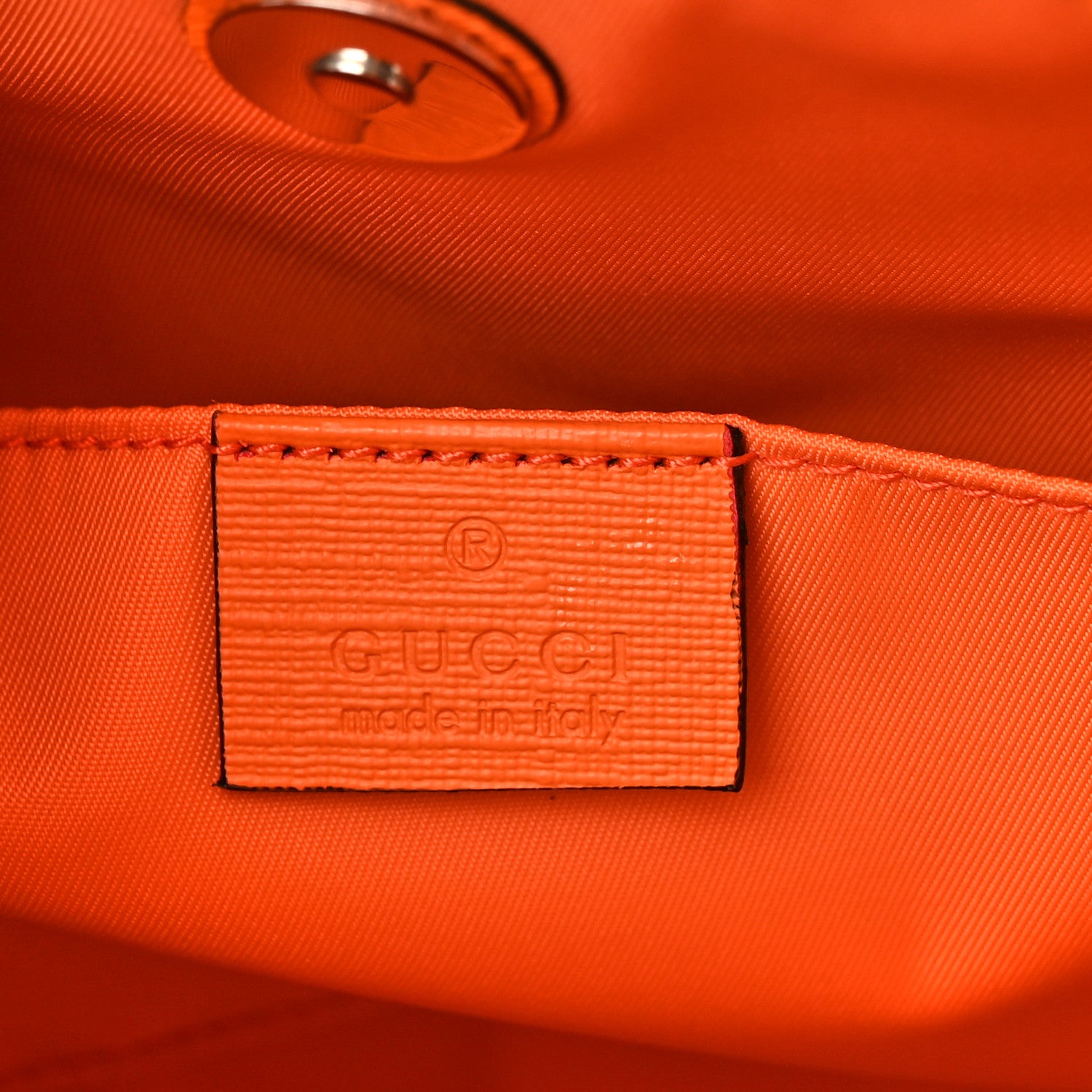 Gucci GG Supreme Monogram Banana Childrens Tote Beige Ebony Multicolor Carrot Orange 6 of 10