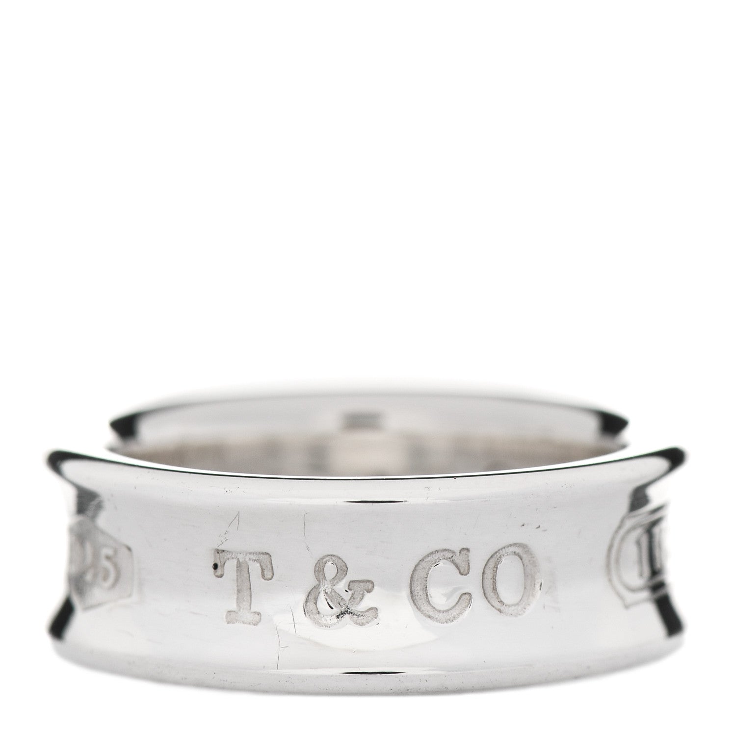 Tiffany Sterling Silver 1837 Band Ring 51 5.75 1 of 5