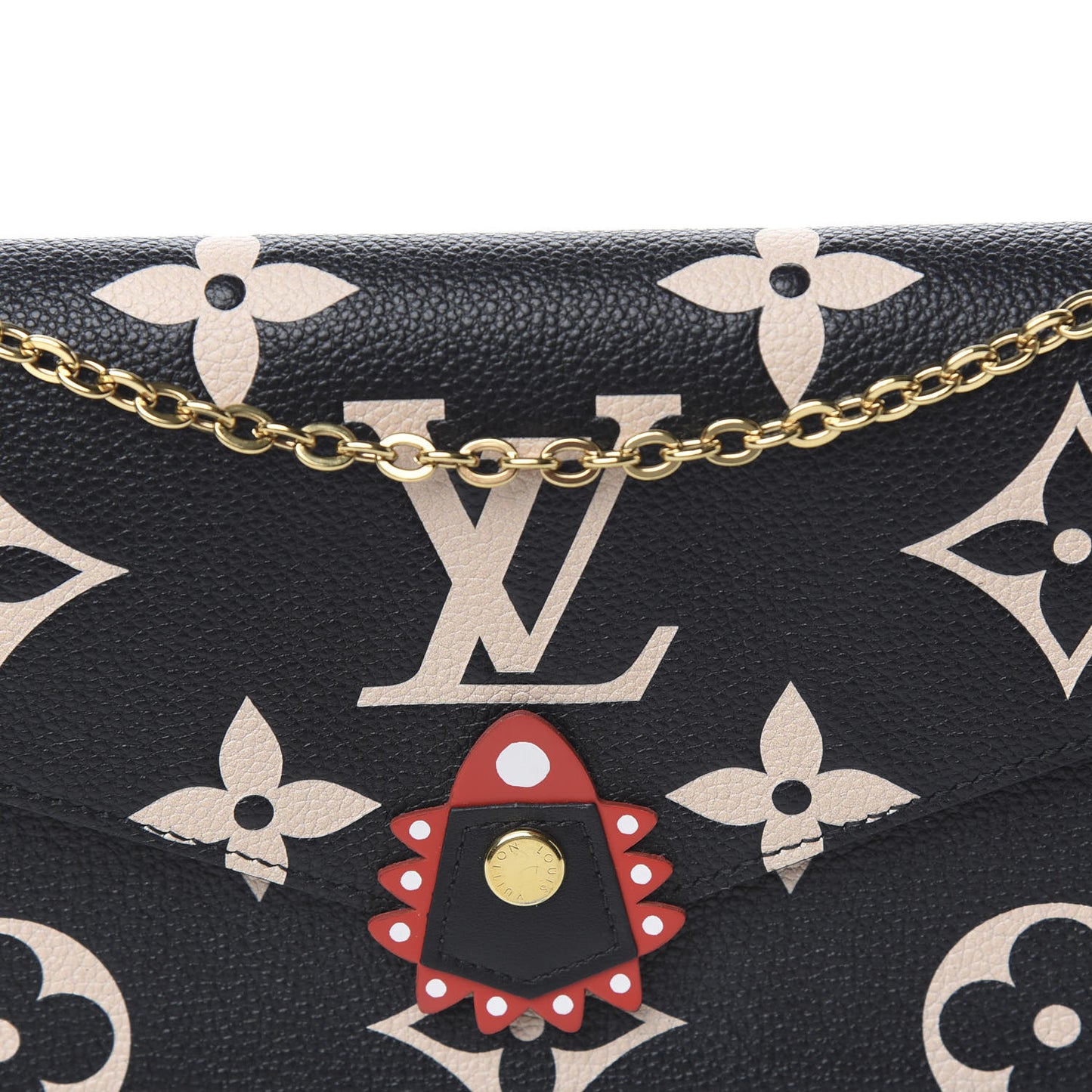 Empreinte Monogram Giant Crafty Pochette Felicie Black Creme