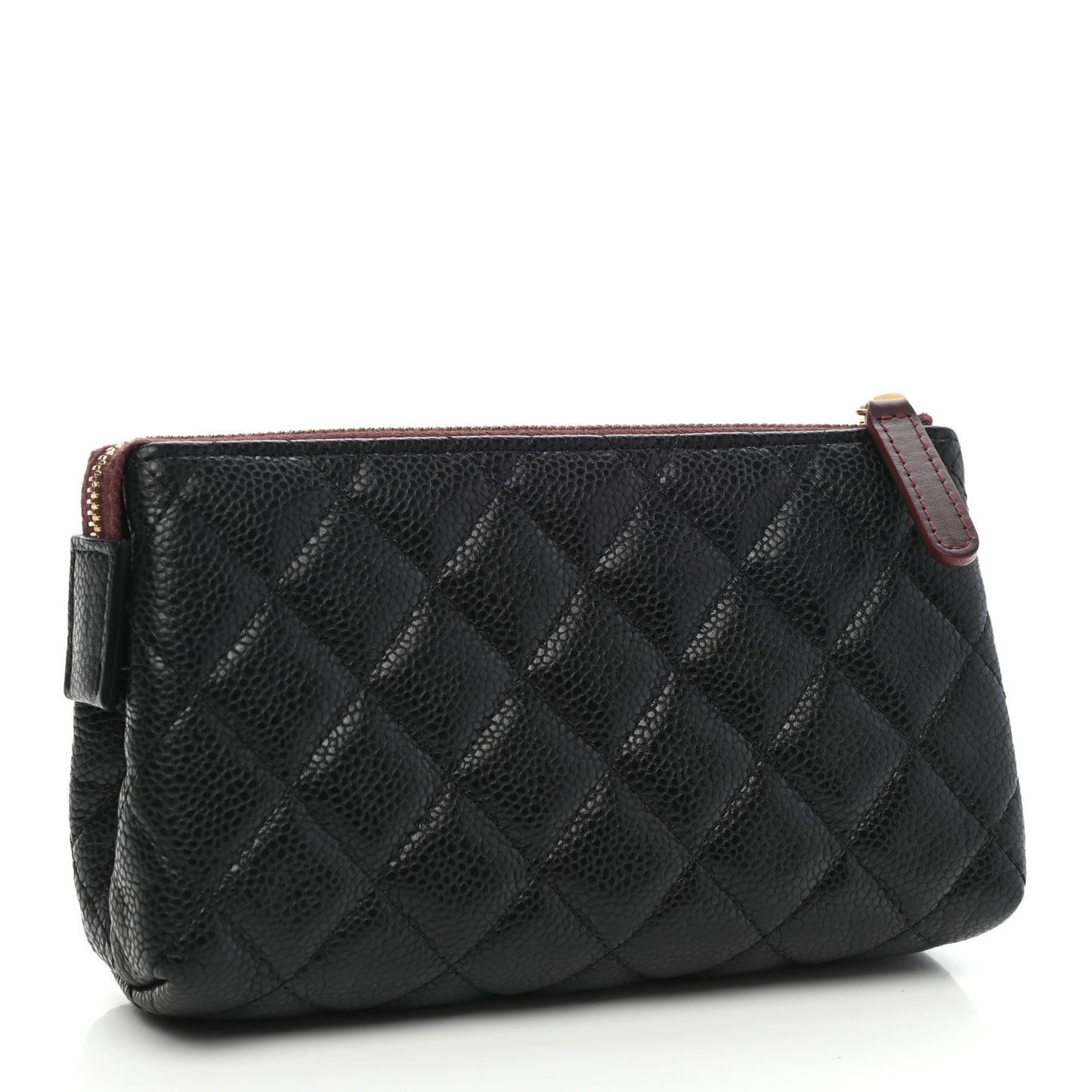 Caviar Quilted Small Pouch Black