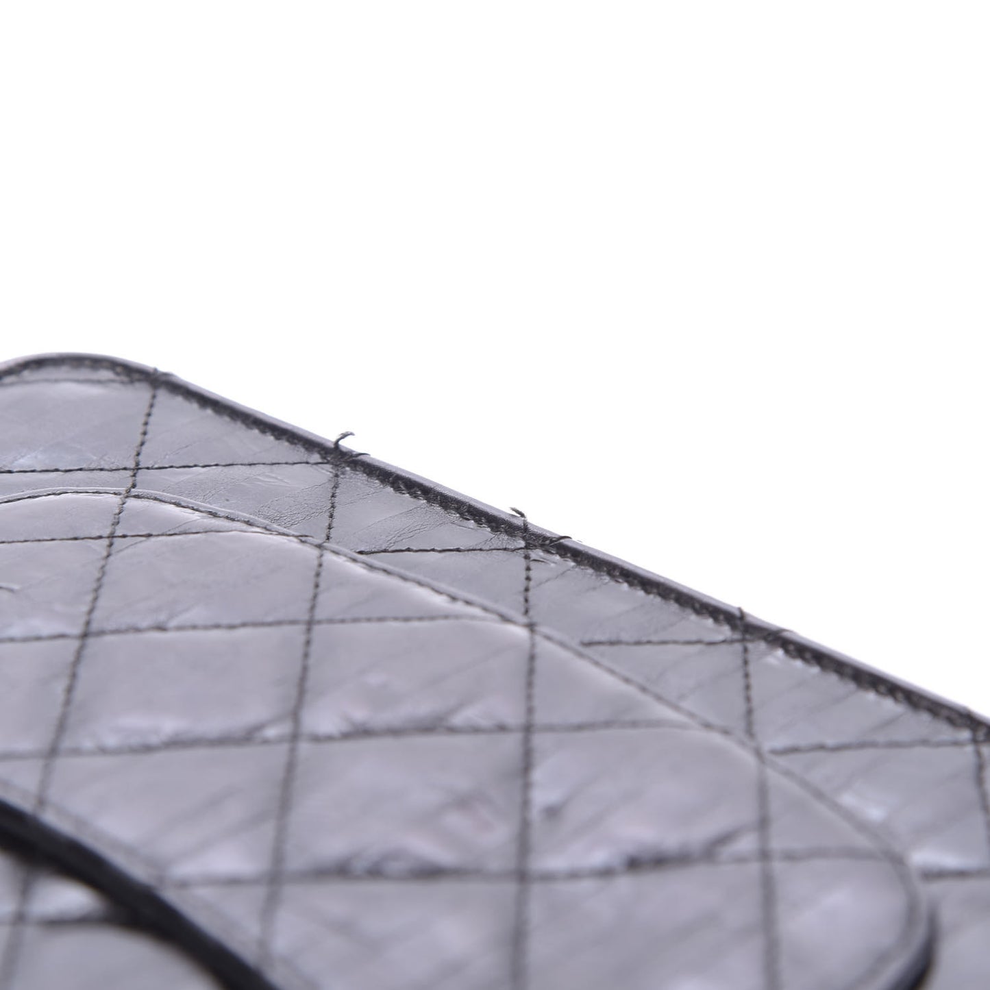 Aged Calfskin Striped Reissue Wallet On Chain WOC Black
