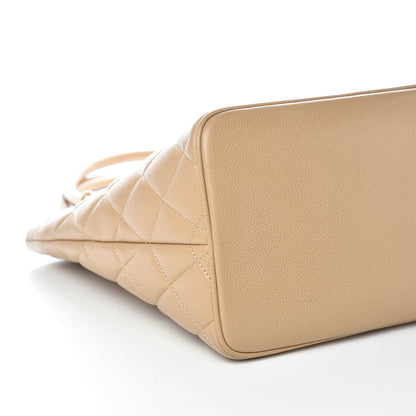 Chanel Caviar Quilted Medallion Tote Beige 5 of 9