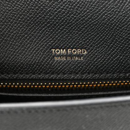 Tom Ford Grained Calfskin Mini T Clasp Tara Crossbody Bag Black 6 of 9