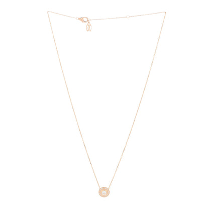 Cartier 18K Pink Gold Diamond .20ct D'Amour Pave Necklace 2 of 4