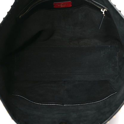Valentino Garavani Grained Calfskin Rockstud Shoulder Tote Black 6 of 8