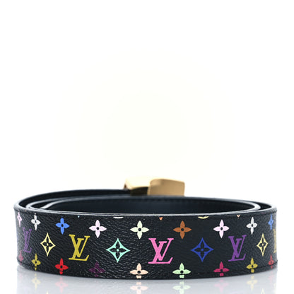 Louis Vuitton Monogram Multicolor LV Cut Reversible Belt 80 32 Black 2 of 5