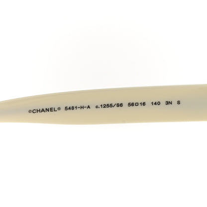 Chanel Acetate Pearl Cat Eye CC Sunglasses 5481-H-A White White 5 of 7